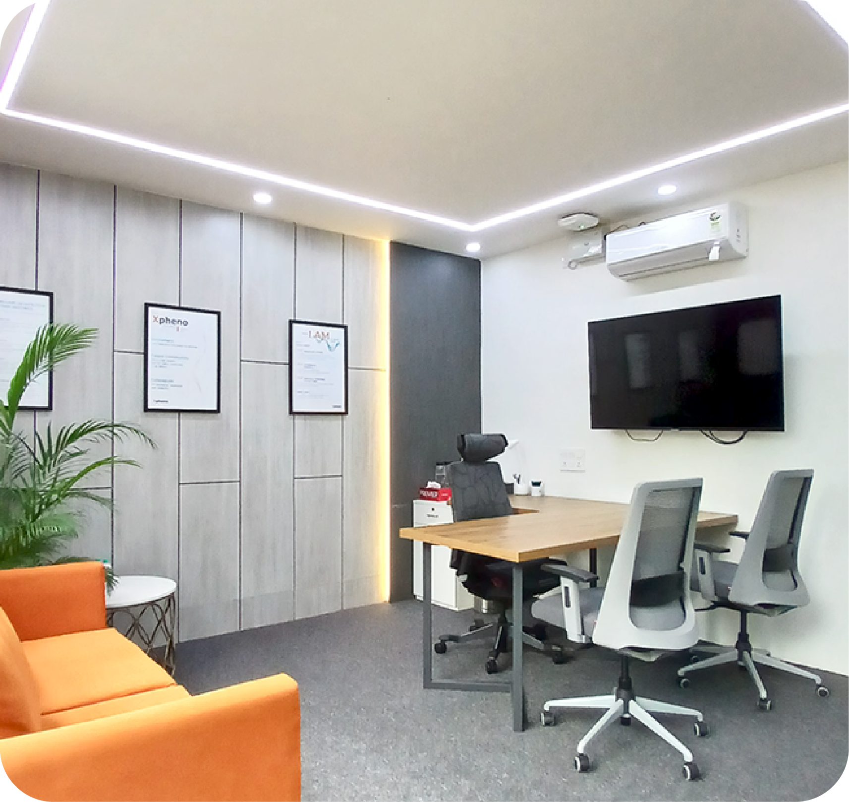 Founder & CEO cabin in managed offce space